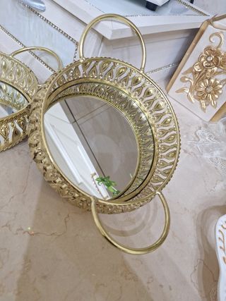 Vassoio portaoggetti oro - 2pz