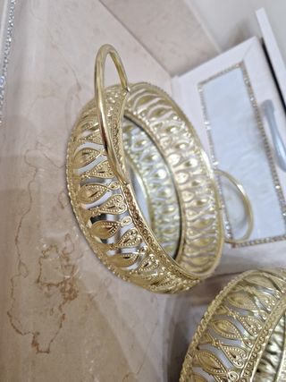 Vassoio portaoggetti oro - 2pz