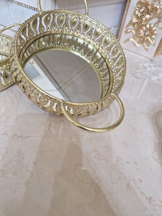 Vassoio portaoggetti oro - 2pz