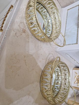 Vassoio portaoggetti oro - 2pz