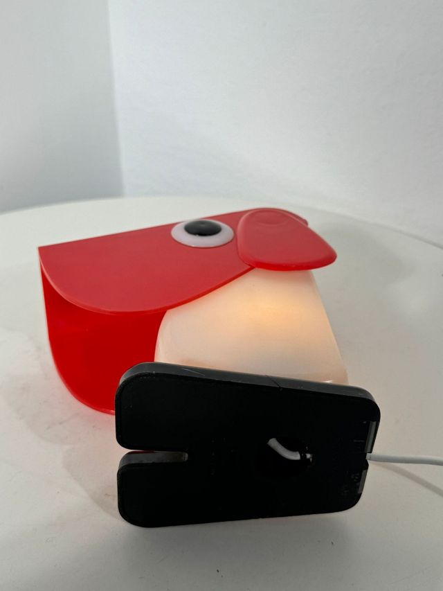 Lampada cane vintage rossa