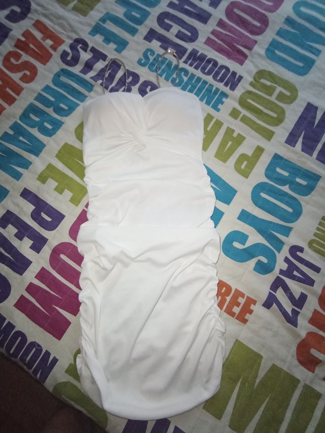 Vestido blanco tirantes talla XS