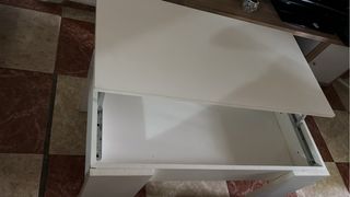 Mesa centro elevable blanca