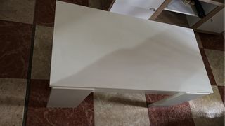 Mesa centro elevable blanca