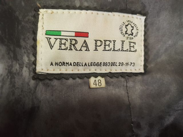 Giacca vera pelle taglia 48 ita