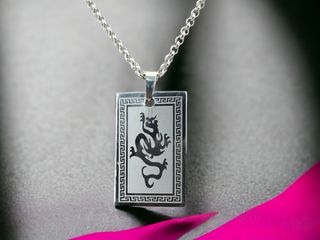 Colgante dragón serpiente plata