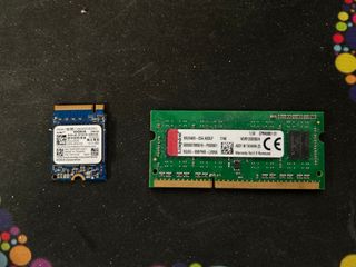 SSD KIOXIA 256GB + RAM Kingston 4GB