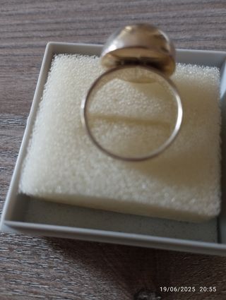 Anillo plata bola