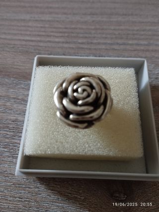 Anillo plata rosa