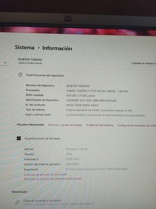 PC i7 completo - SSD,i7 3770 3400GHz