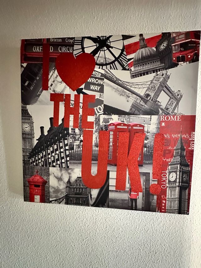 Cuadro decorativo UK - rojo