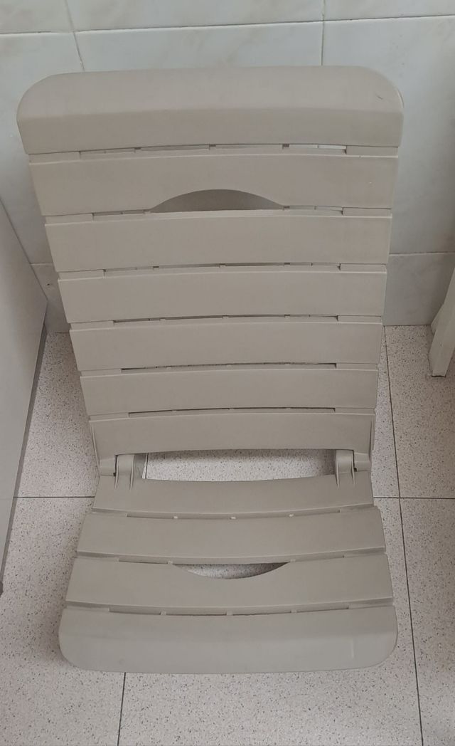Silla playa plegable beige