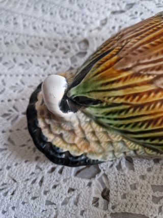 Fuente-bandeja cerámica vintage con forma de pato.