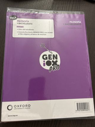Filosofía 1º Bachillerato. Geniox pro. Oxford.