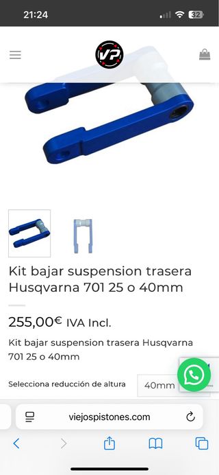 Bieleta KTM 690 /Husqvarna 701 - 40mm