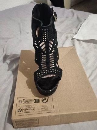 Sandalias tacón negras 35,5