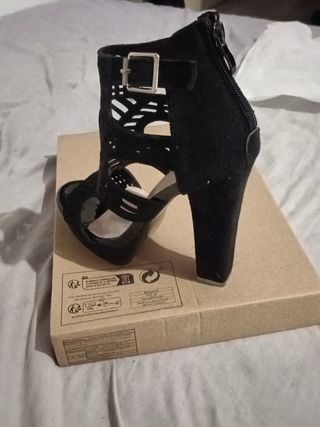 Sandalias tacón negras 35,5