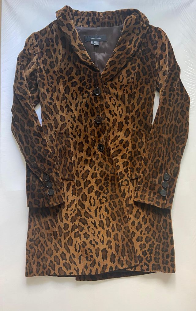 Abrigo estampado leopardo Zara Woman