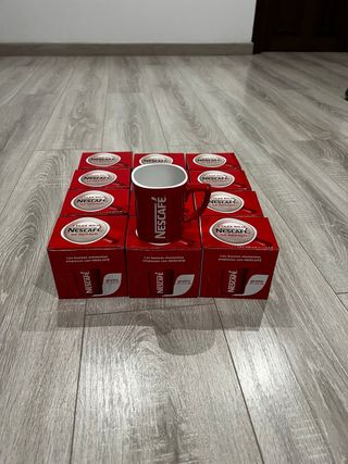 12 Tazas Nescafé rojas nuevas