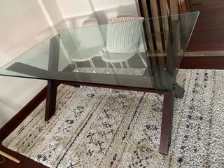 Mesa cristal madera - Comedor