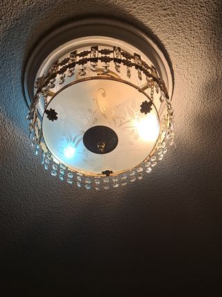 Lámpara techo vintage dorada