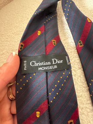 Corbata Christian Dior - Azul y Rojo