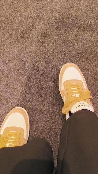 Zapatillas Prada blancas y marrón