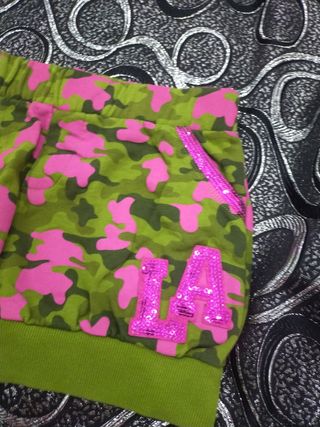 Minigonna mimetica rosa verde