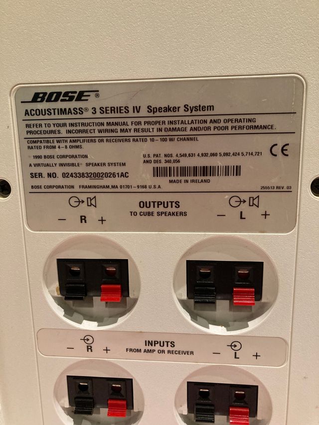 Subwoofer Bose Acoustimass 3 Serie IV