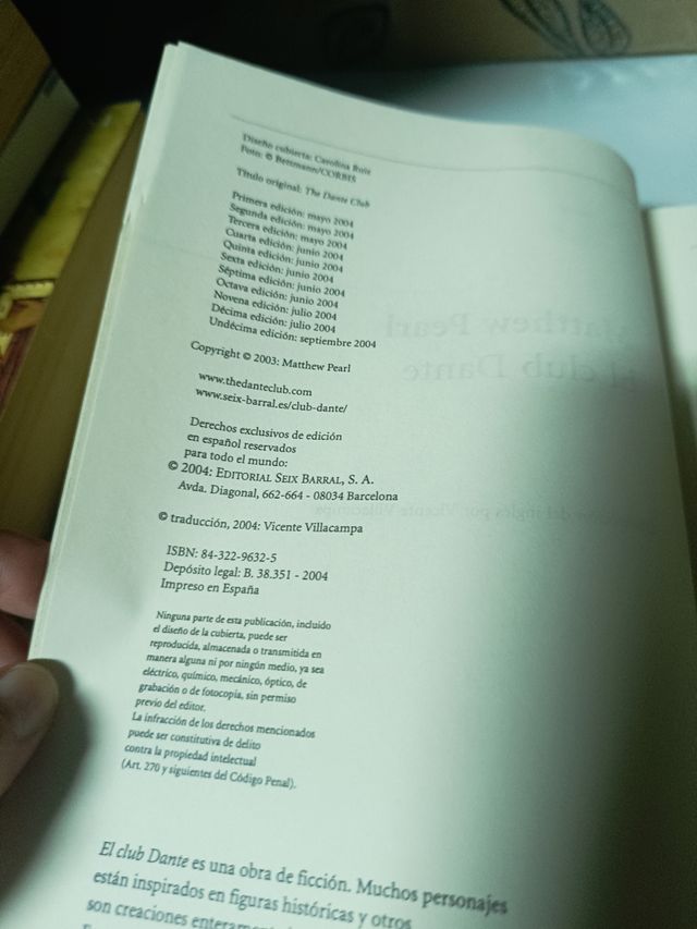 El Club Dante, de Matthew Pearl