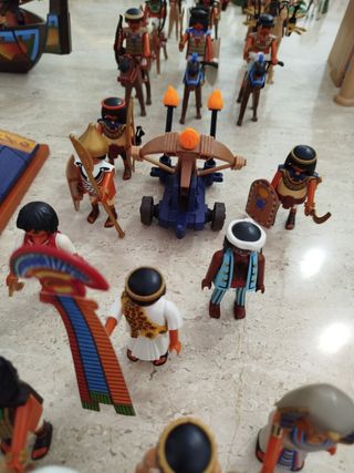 Playmobil Lote 1 Egipto; pirámide, barco y figuras