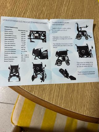 Silla ruedas eléctrica plegable