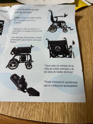 Silla ruedas eléctrica plegable