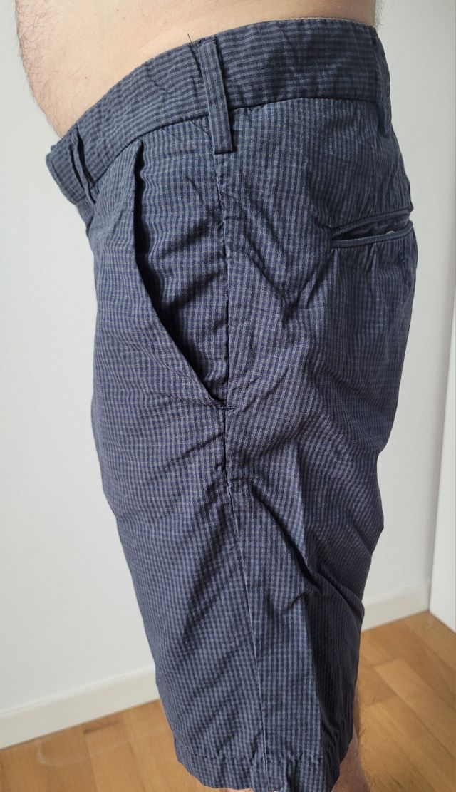 Bermuda Uomo Blu Grigio - Quadretti