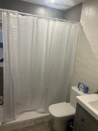Cortina ducha blanca