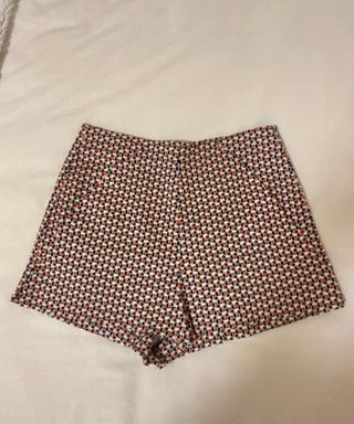 Shorts estampados - naranja y blanco