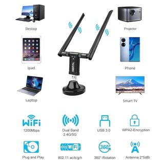 Adaptador WiFi 1200Mbps Dual Band.NUEVO