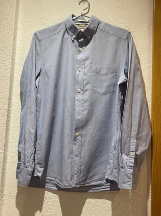 Camisa HM azul Oxford