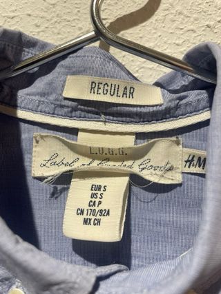 Camisa HM azul Oxford