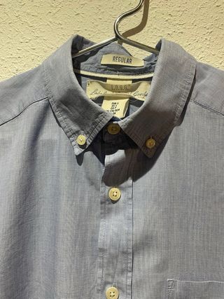 Camisa HM azul Oxford