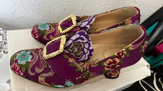 Zapatos fallera en boganvilla, en perfecto estado