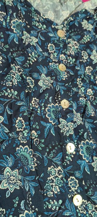 Vestido azul floral - Talla única