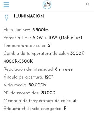 Ventilador techo LED Nerja - Artecomfort