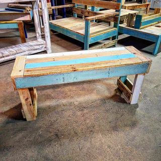 Banco madera de colores
