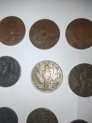 9 Monete 10/5 Centesimi Vittorio Emanuele III