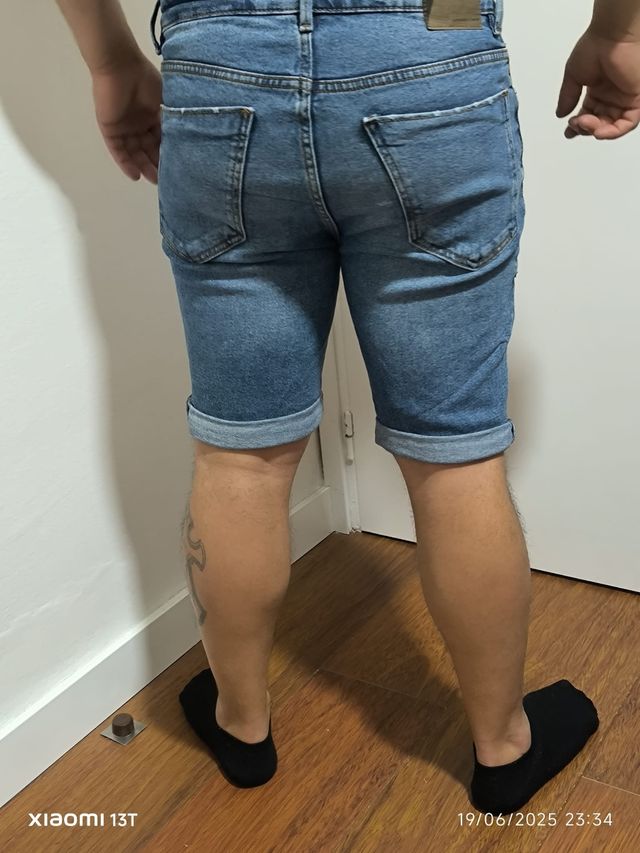 Shorts MANGO azul talla M