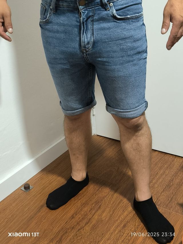 Shorts MANGO azul talla M