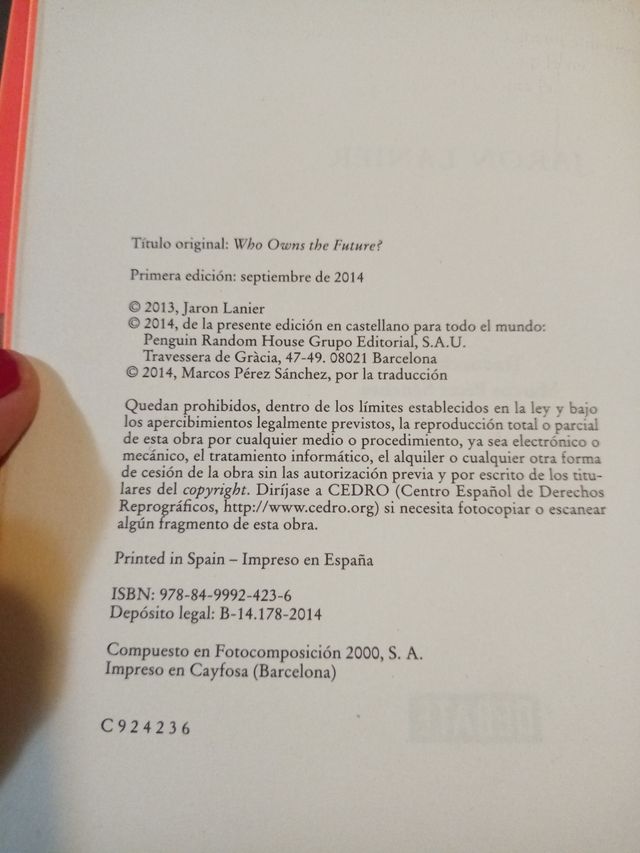 Quién controla el futuro? Edición: Septiembre 2014