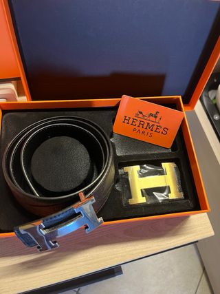 Cintura Hermes uomo - Pelle nera