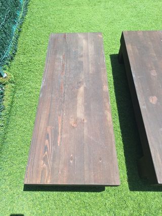 4 panche in legno marrone - esterno